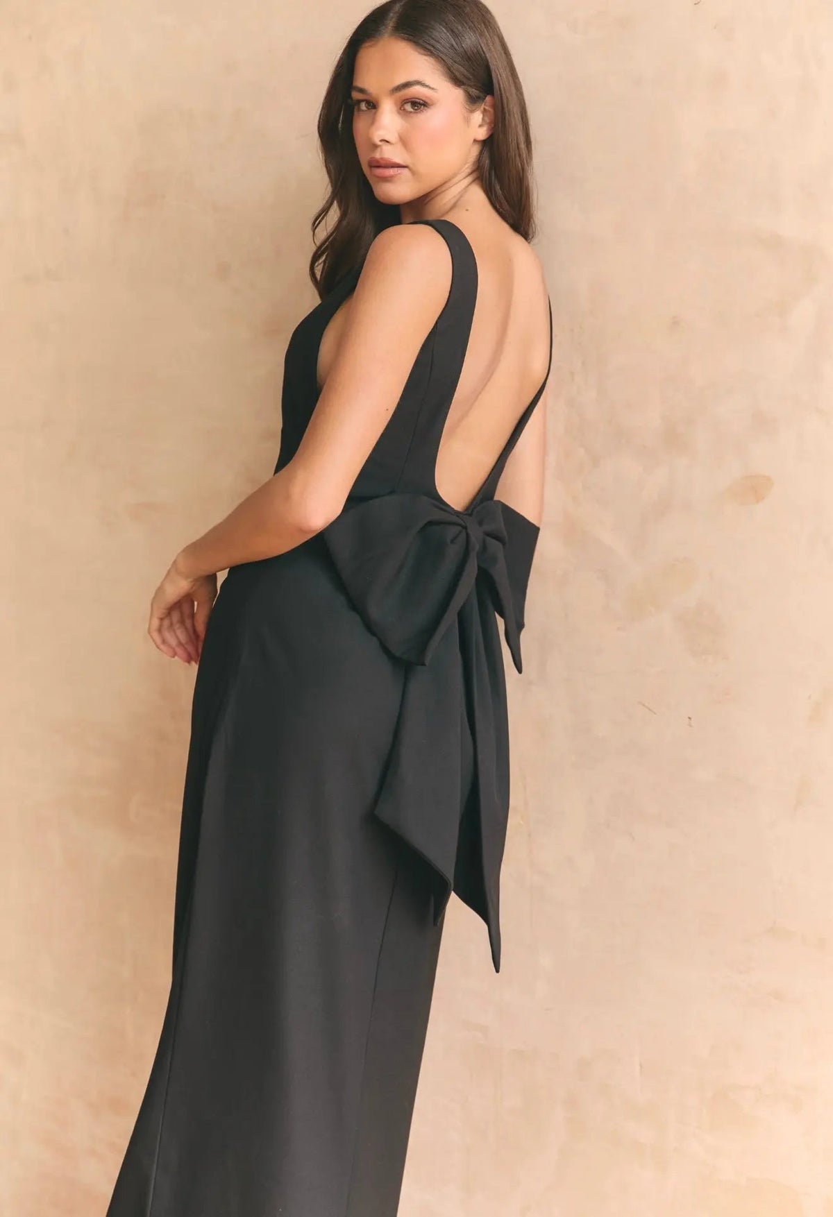 Black Bow Dress Maxi