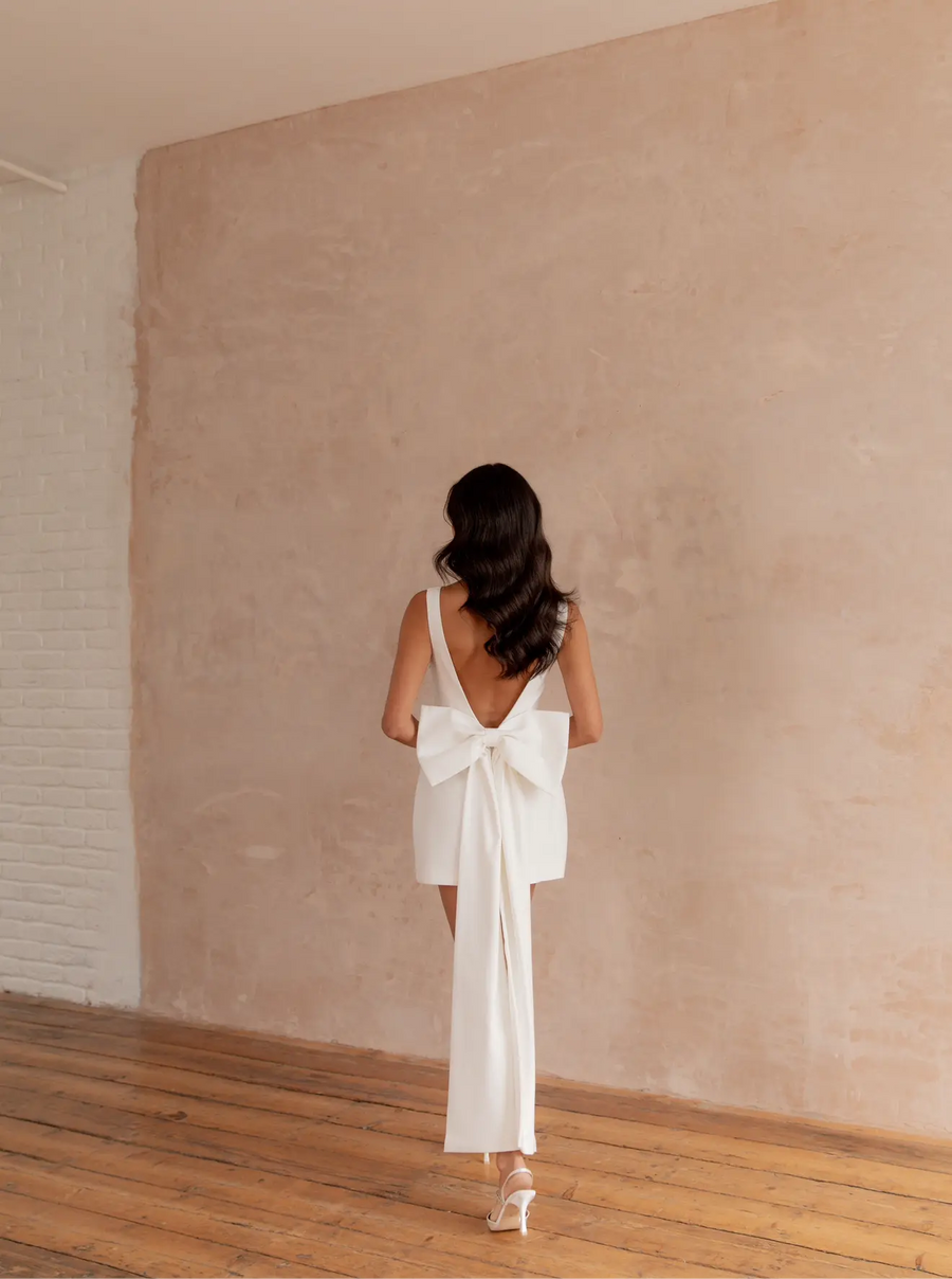 White Dove Bow Dress