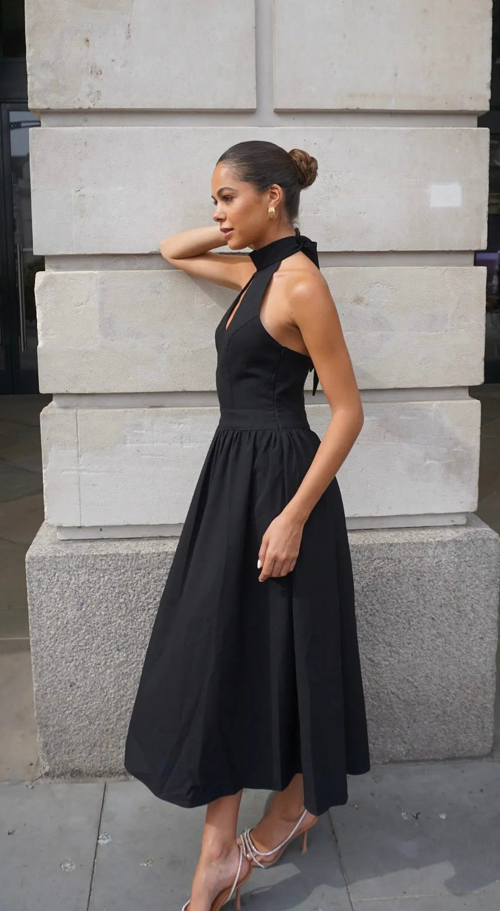 Black Harper Dress by Anne Louise Boutique, featuring a stylish, fitted design with elegant details, perfect for dressy occasions.