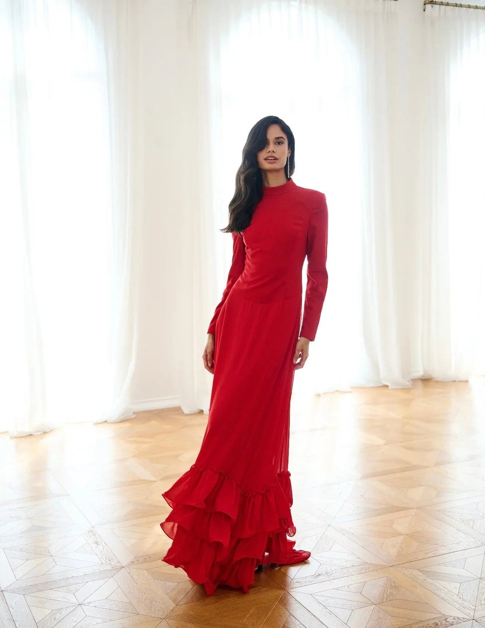 Elegant Evelyn Dress by Anne Louise Boutique, featuring a flowing fabric and stylish design perfect for casual or formal wear.