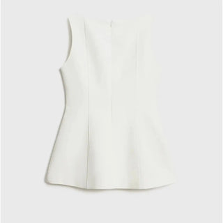 Anne Louise Boutique The Icon Top, stylish women's sleeveless blouse in soft fabric, displayed on a neutral background.